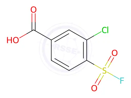 Chemical structure of Benzoicacid, 3-chloro-4-(fluorosulfonyl)-