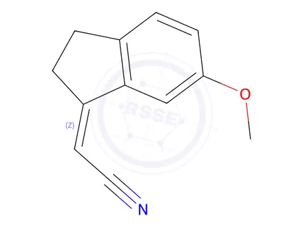 Chemical structure of (2Z)-2-(2,3-Dihydro-6-methoxy-1H-inden-1-ylidene)acetonitrile