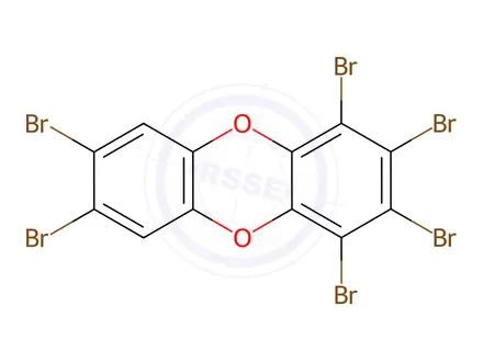 Chemical structure of 1,2,3,4,7,8-HEXABROMODIBENZO-PARA-DIOXIN