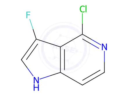 Chemical structure of 4-Chloro-3-fluoro-5-azaindole