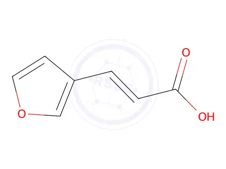 Chemical structure of trans-3-Furanacrylic Acid
