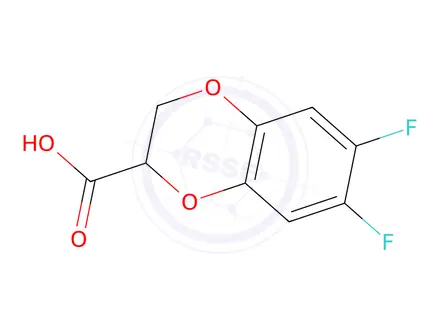 Chemical structure of 6,7-Difluoro-2,3-dihydrobenzo[b][1,4]dioxine-2-carboxylic acid
