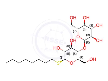 Chemical structure of Octyl b-D-Thiomaltopyranoside