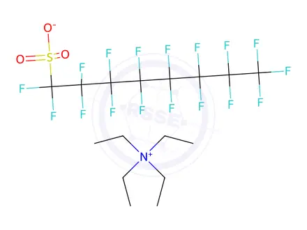 Chemical structure of Heptadecafluorooctanesulfonic Acid Tetraethylammonium Salt