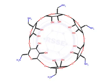 Chemical structure of Hexakis(6-amino-6-deoxy)-α-cyclodextrin