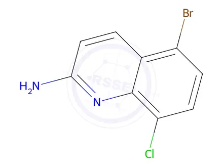 Chemical structure of 5-Bromo-8-chloroquinolin-2-amine