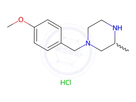 Chemical structure of 1-(4-Methoxy-benzyl)-3-Methyl-piperazine hydrochloride