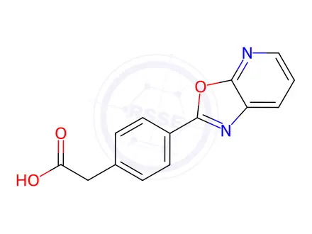Chemical structure of 4-[Oxazolo[5,4-b]pyridin-2-yl]phenylacetic Acid
