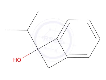 Chemical structure of Bicyclo[4.2.0]octa-1,3,5-trien-7-ol, 7-(1-methylethyl)-(9CI)