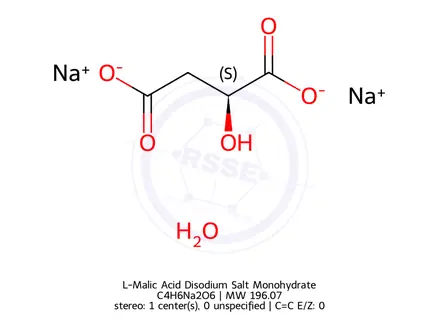 Chemical structure of L-Malic Acid Disodium Salt Monohydrate