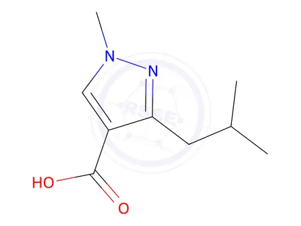 Chemical structure of 3-Isobutyl-1-methyl-1H-pyrazole-4-carboxylic acid
