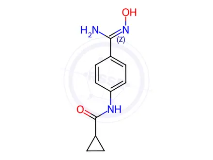 Chemical structure of n-[4-(n'-hydroxycarbamimidoyl)phenyl]cyclopropanecarboxamide