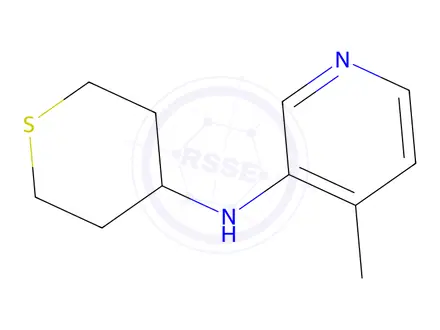 Chemical structure of 4-methyl-n-(thian-4-yl)pyridin-3-amine