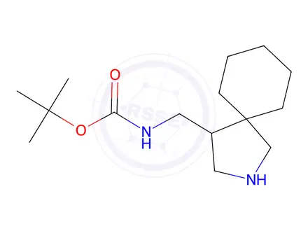 Chemical structure of Tert-butyl ((2-azaspiro[4.5]Decan-4-yl)methyl)carbamate