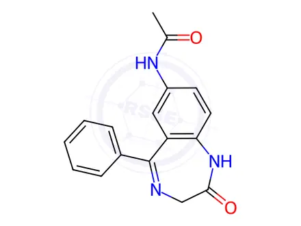 Chemical structure of 7-Acetamidonitrazepam