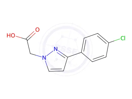 Chemical structure of 2-(3-(4-Chlorophenyl)-1H-pyrazol-1-yl)acetic acid