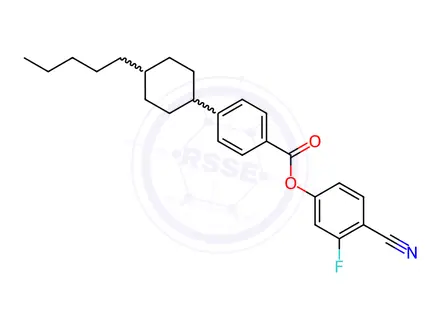 Chemical structure of 3-Fluoro-4-cyanophenyl trans-4-(4-N-Pentylcyclohexyl)benzoate