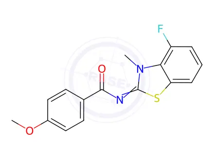 Chemical structure of N-(4-Fluoro-3-methylbenzo[d]thiazol-2(3H)-ylidene)-4-methoxybenzamide