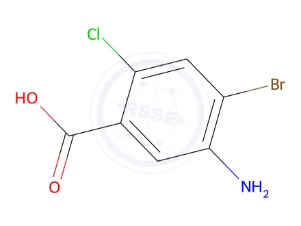 Chemical structure of 5-Amino-4-bromo-2-chloro-benzoic acid