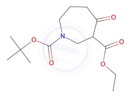 Chemical structure of 1-Tert-butyl 3-ethyl 4-oxoazepane-1,3-dicarboxylate