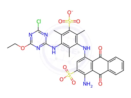 Chemical structure of Reactive Blue 74