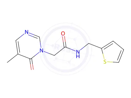 Chemical structure of 2-(5-Methyl-6-oxopyrimidin-1(6H)-yl)-N-(thiophen-2-ylmethyl)acetamide