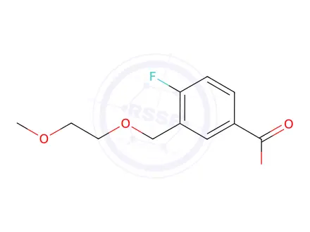 Chemical structure of 4-fluoro-3-[(2-methoxyethoxy)methyl]benzoic acid
