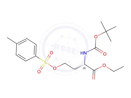 Chemical structure of (S)-N-Boc-L-homoserine Ethyl Ester Tosylate