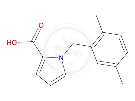 Chemical structure of 1-[(2,5-dimethylphenyl)methyl]-1h-pyrrole-2-carboxylic acid