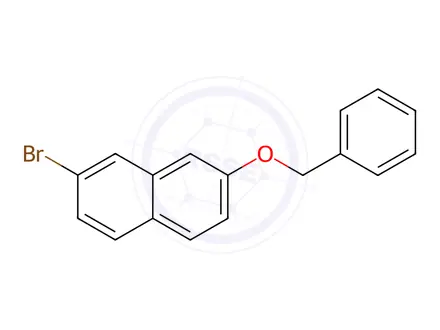 Chemical structure of Naphthalene, 2-bromo-7-(phenylmethoxy)-