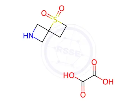 Chemical structure of 6-Thia-1-azaspiro[3.3]heptane 6,6-dioxide, oxalate salt