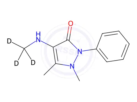 Chemical structure of 4-Methylamino-d3 Antipyrine
