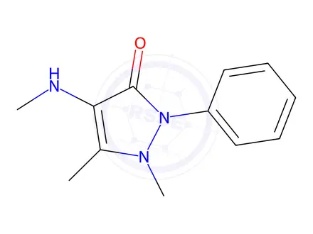 Chemical structure of 4-Methylaminoantipyrine