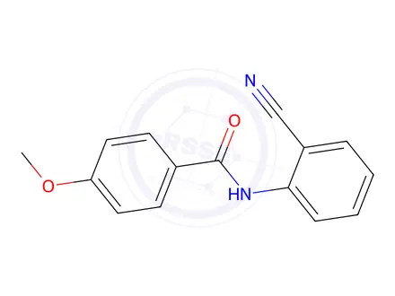 Chemical structure of N-(2-cyanophenyl)-4-methoxybenzamide
