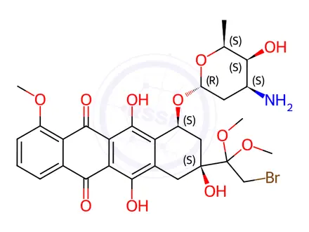 Chemical structure of Doxorubicin EP Impurity B