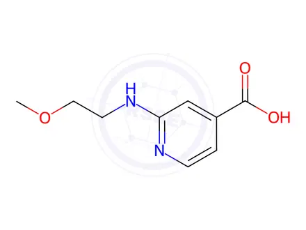 Chemical structure of 2-[(2-Methoxyethyl)amino]isonicotinic acid