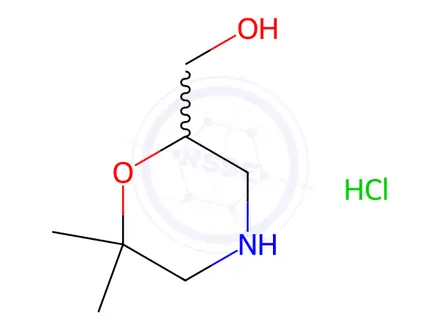 Chemical structure of (6,6-Dimethylmorpholin-2-yl)methanol HCl