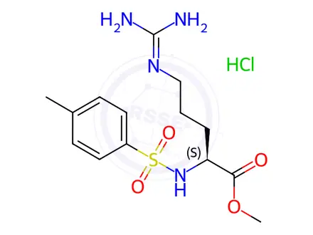 Chemical structure of N-4-Tosyl-L-arginine Methyl Ester Hydrochloride