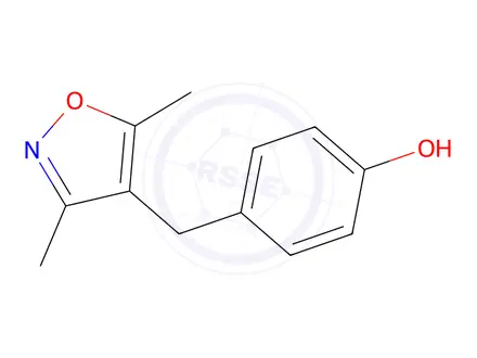Chemical structure of 4-[(3,5-Dimethyl-4-isoxazolyl)methyl]benzenol