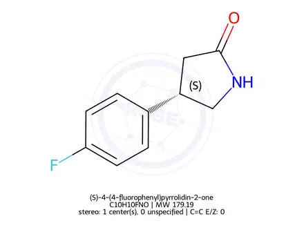 Chemical structure of (S)-4-(4-fluorophenyl)pyrrolidin-2-one