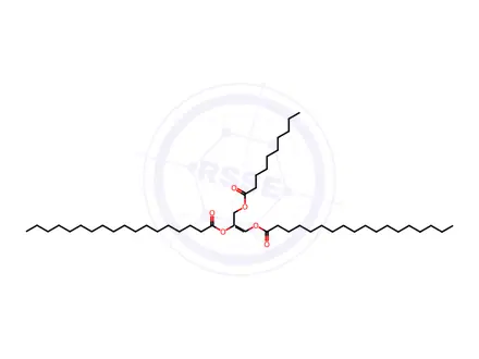Chemical structure of 1,2-Distearoyl-3-Decanoyl-rac-glycerol