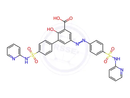 Chemical structure of 3-[4-(2-Pyridylsulfamoyl)phenyl]Sulfasalazine