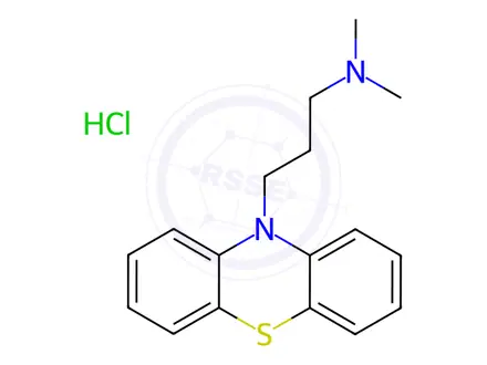 Chemical structure of Promazine hydrochloride