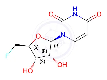 Chemical structure of 5′-Fluorodeoxyuridine