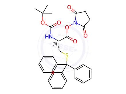 Chemical structure of Boc-Cys(Trt)-Osu