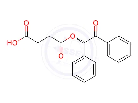 Chemical structure of 4-(2-Oxo-1,2-diphenylethoxy)butanoic Acid
