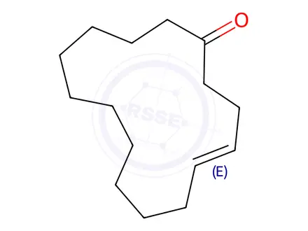 Chemical structure of cyclopentadec-4-en-1-one