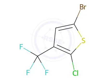 Chemical structure of Thiophene, 5-bromo-2-chloro-3-(trifluoromethyl)-