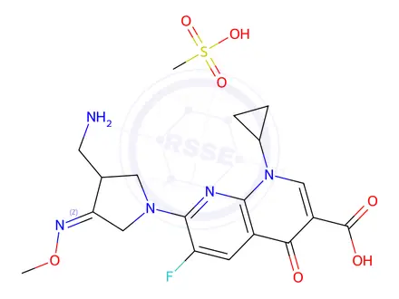 Chemical structure of Gemifloxacin mesylate