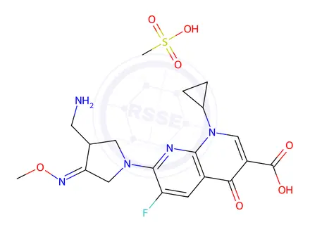 Chemical structure of GEMIFLOXACIN MESYLATE